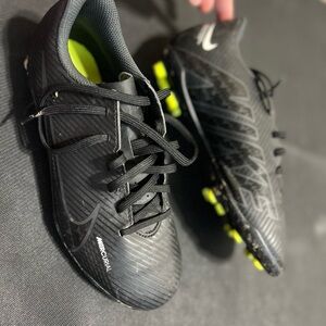 Nike Kids Black and Neon Green Outdoor Soccer